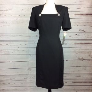 Lori Max Vintage Cutout Back Sheath Dress, Size 10